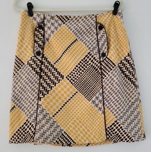 Maeve Velvet Houndstooth A Line Skirt Size 8